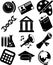 Education Icons - Black and White