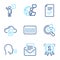 Education icons set. Included icon as Agent, Approved checklist, Human sing signs. Vector