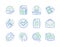 Education icons set. Included icon as Documentation, File, E-mail signs. Vector