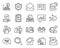 Education icons set. Included icon as Typewriter, Ranking, Mail signs. Vector