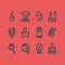 Education icons set. Vector illustration decorative design