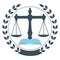 Education Law Balance And Attorney Monogram Logo Design.