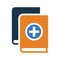 Education, library, medical books icon. Simple vector design.