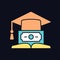 Education loan RGB color icon for dark theme