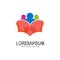 Education logo with book icon, Academic logo, encyclopedia