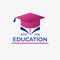 Education Logo  with simple design. for educational institutions or courses