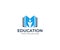 Education logo template. Student learning vector design