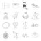 Education, medicine, fashion and other web icon in outline style.history, wedding, service icons in set collection.