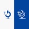 Education, Microscope, Science Line and Glyph Solid icon Blue banner Line and Glyph Solid icon Blue banner