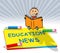 Education News Displays Social Media 3d Illustration