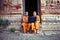 Education of Novice monk Buddhism using laptop learning with fri