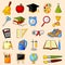Education object icon on isolated background