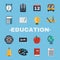 Education Objects Icons Set