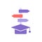 Education options vector flat color icon