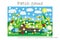 Education Patch game glade for children to develop motor skills, use plasticine patches, buttons, colored paper or color the page