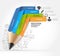 Education pencil staircase Infographics option.