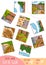 Education puzzle game for children, two mice