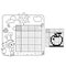 Education Puzzle Game for school Children. Apple. Black and white japanese crossword with answer.