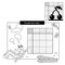 Education Puzzle Game for school Children. Cherry. Black and white japanese crossword with answer.