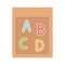 Education school alphabet board isolated icon design white background