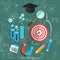 Education and Science blackboard mathematics physics chemistry