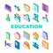 Education Science Collection Icons Set Vector Illustrations