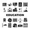 Education Science Collection Icons Set Vector Illustrations