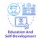 Education and self-development concept icon. Teaching skills. Improvement opportunity. Motivation. Academic studies idea