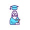 Education for senior people RGB color icon