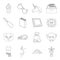 Education, sport, medicine and other web icon in outline style.cooking, technology, library icons in set collection.