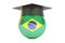 Education and study in Brazil concept, 3D rendering
