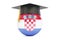 Education and study in Croatia concept, 3D rendering