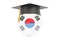Education and study in South Korea concept, 3D rendering