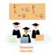 Education teamwork infographics template. Vector illustration. Can be used for workflow layout, banner, diagram, number