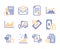 Education, Technical algorithm and Attachment icons set. Vector