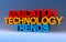 Education Technology Trends on blue