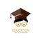 Education template logo for library, school, classmate