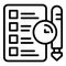Education test icon outline vector. Office study