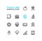 Education - Thick Single Line Icons Set