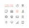 Education - Thin Single Line Icons Set