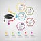 Education timeline infographics