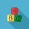 Educational blocks, ABC letters