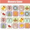 Educational children game, kids activity. Memory game, Christmas, new year winter holidays theme