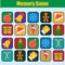 Educational children game, kids activity. Memory game, Christmas, new year winter holidays theme