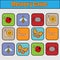 Educational children game, kids activity. Memory game with insects