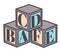 Educational cubes with letters, abc blocks, alphabet box