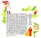 Educational game for children. Christmas Word search puzzle kids activity. new year theme learning vocabulary.