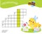 Educational game for children. easter Crossword for kids and toddlers