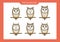 Educational game for children. Find two same owls. Trains attention