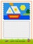 Educational game for kids. Copy picture. Printable worksheet for children school textbook. Draw the sailboat by example.